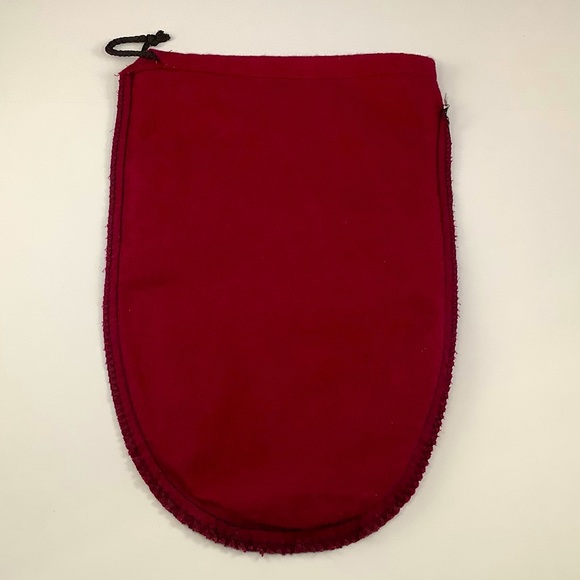 Allen Edmonds Burgundy Felt Drawstring Dust Bag - Picture 5 of 6